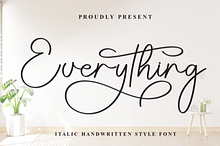 Everything | Script Font