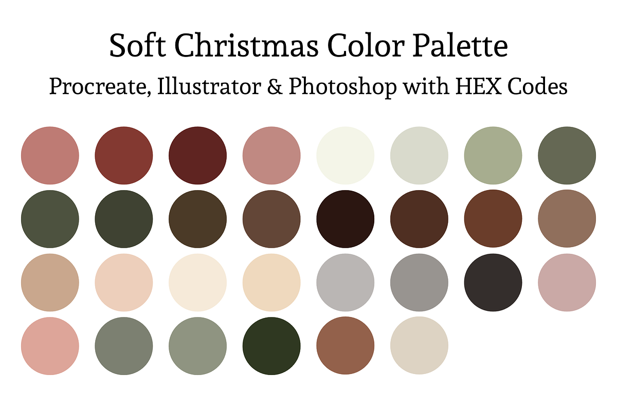 Christmas Color Palette Procreate, a Palette Add-On by Atelier Fem (Photo 1 of 2)