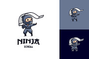 Ninja Scroll Vector Logo Mascot, a Branding & Logo Template by tkzgraphic (Thumbnail 1 of 2)