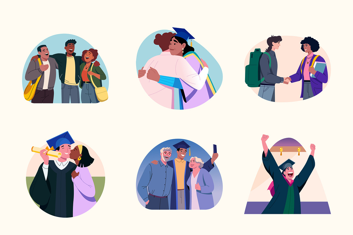 Graduation Illustration Art Set, an Education Illustration by Brickclay (Photo 7 of 10)