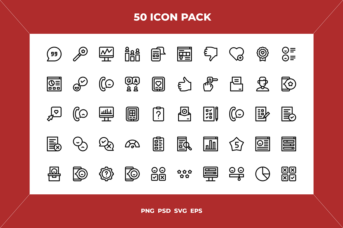 Survey icons, an Outline Icon by Wencory (Photo 1 of 2)