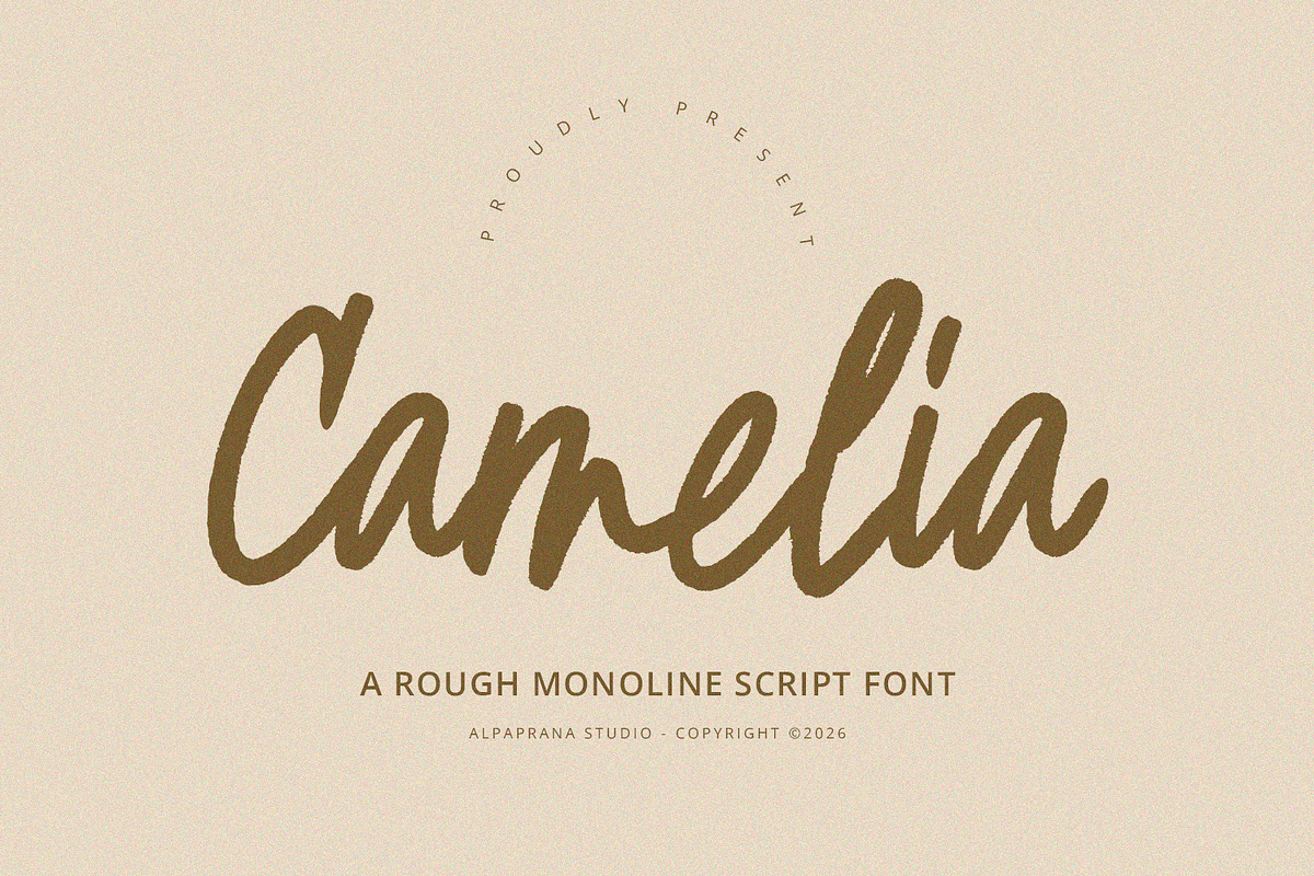 Camelia - Script Font, a Script Font by Alpaprana (Photo 1 of 9)