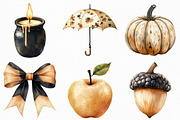 Beige & Black Autumn Watercolor PNG, an Illustration by Craft Nest (Thumbnail 4 of 6)