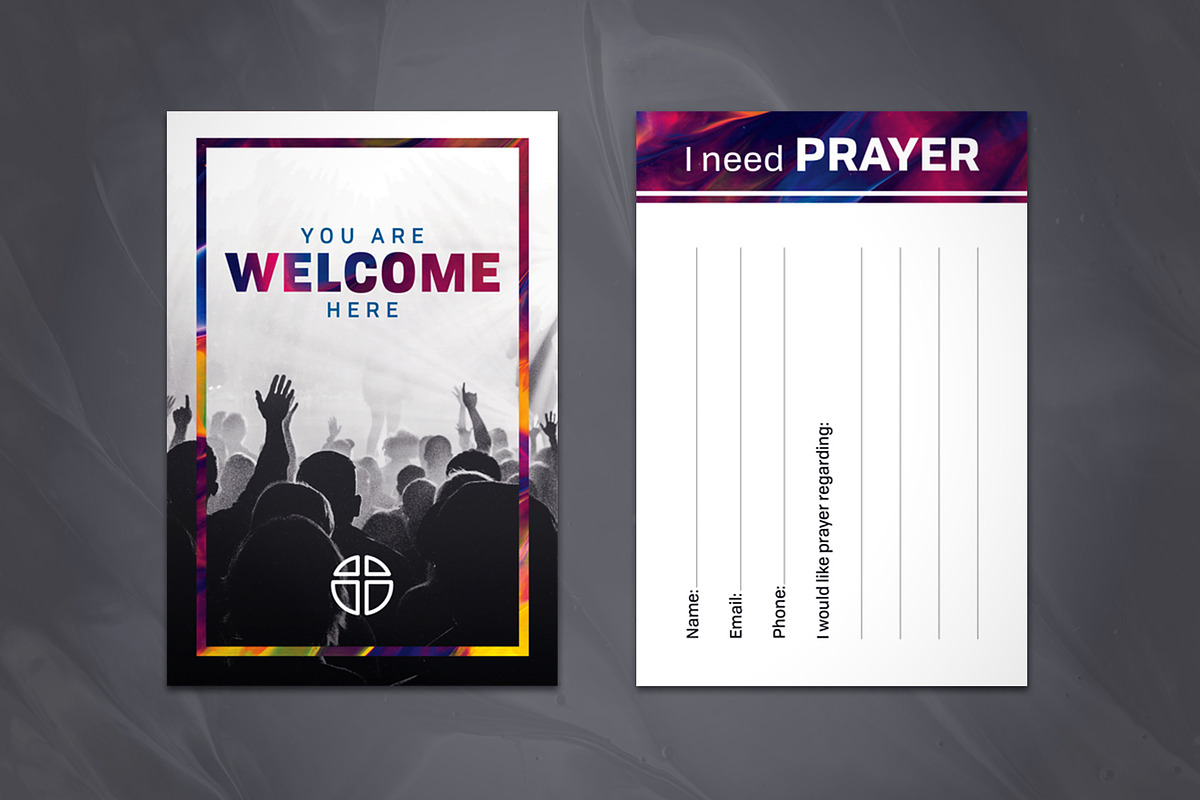 Connection Card Welcome Prayer New, a Print Template by Sync Design Soultions (Photo 3 of 5)