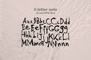 Scribbles 560 Lines, Letter Sets