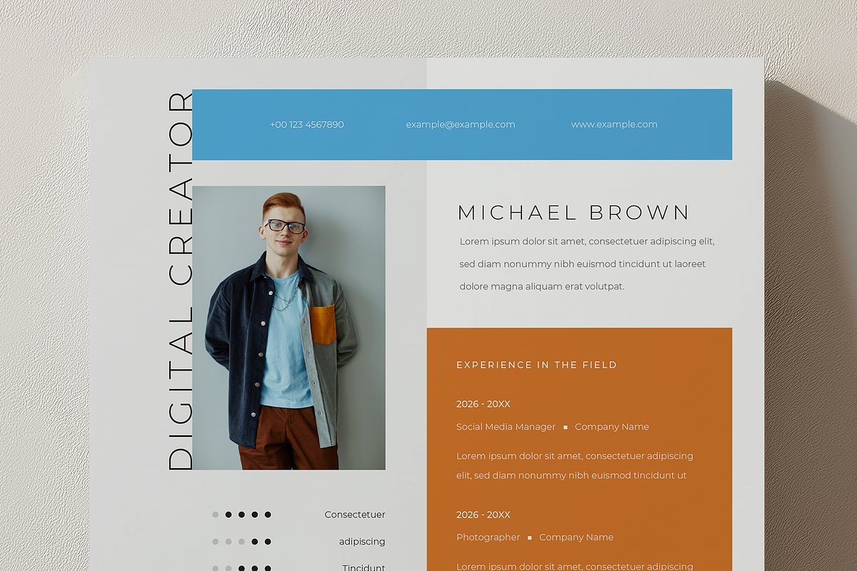 Modern Resume For Creators, a Resume Template by Filip Studio (Photo 4 of 4)