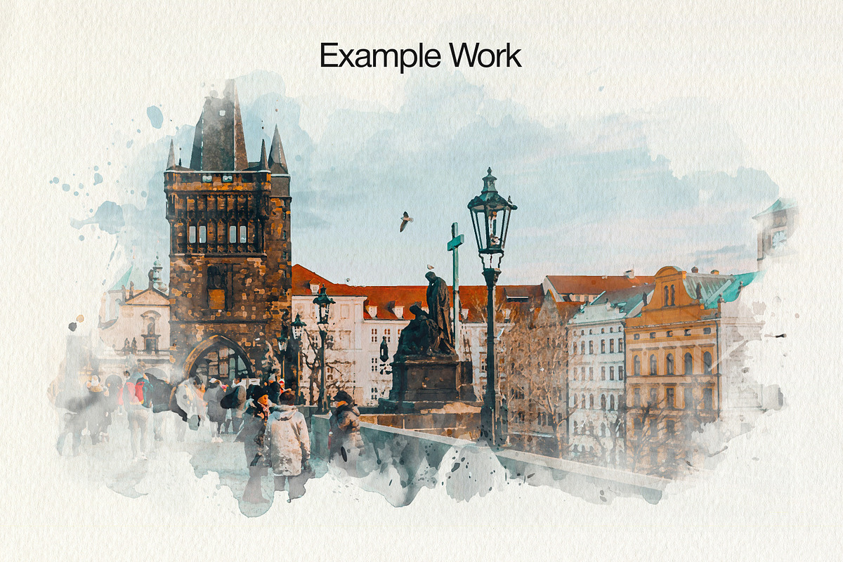 Watercolor Stamp Photoshop Brushes, a Brush Add-On by INTENTFX (Photo 11 of 11)