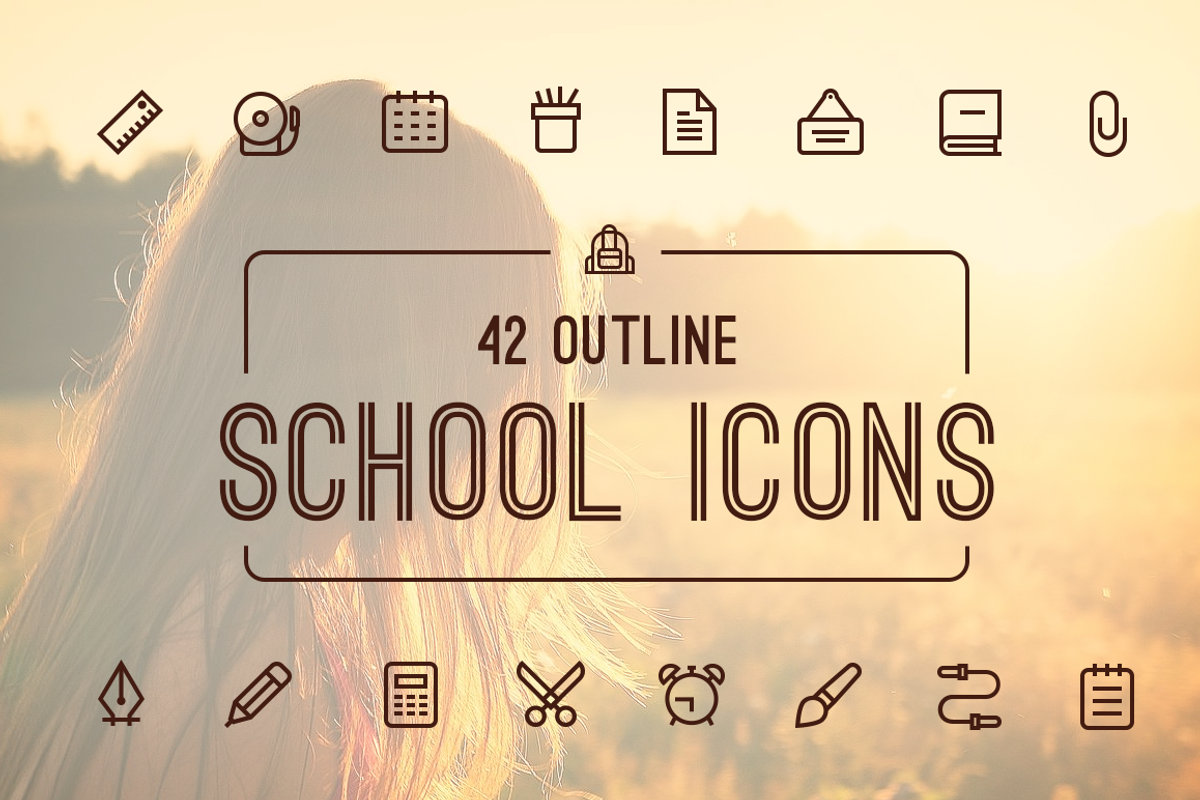 School Icons, an Outline Icon by Limitless (Photo 1 of 2)