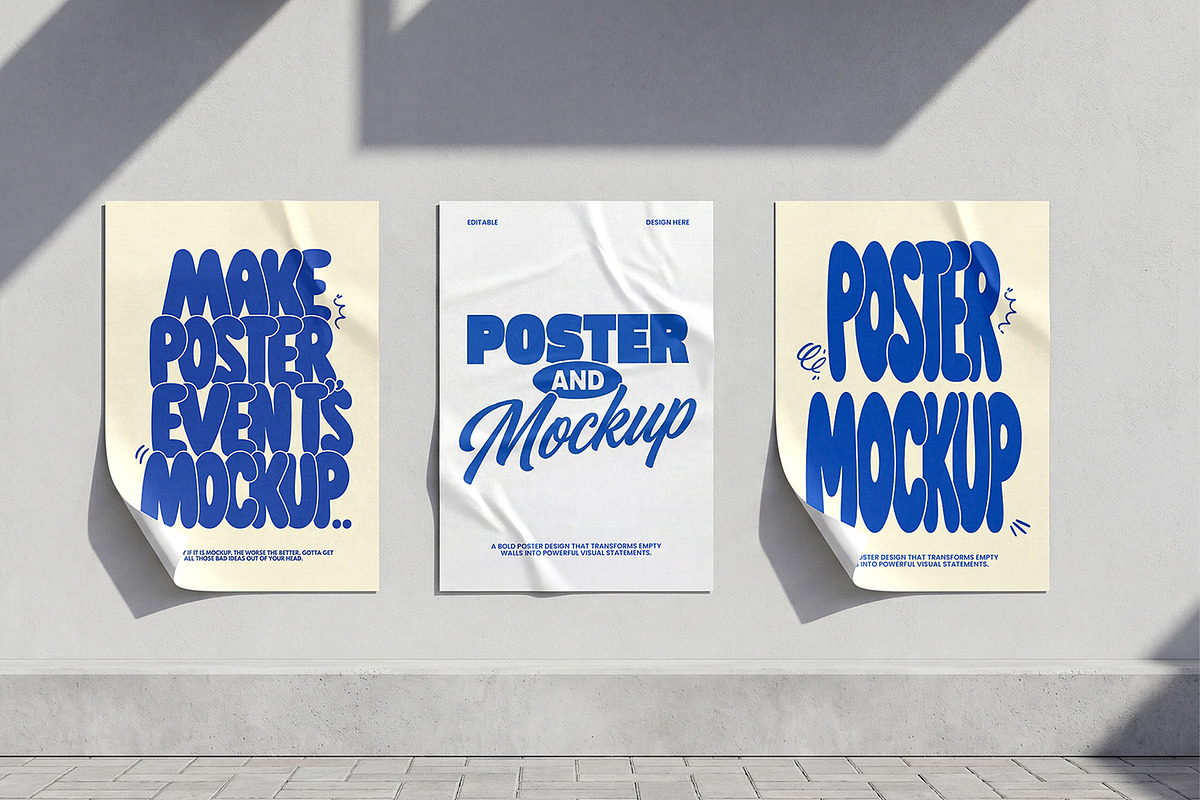 Poster Mockup Bundle, an Advertising Mockup by graphypix (Photo 7 of 12)