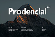 Prodencial - Sans Serif Typeface, a Sans Serif Font by Imoodev (Thumbnail 1 of 5)