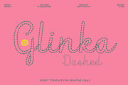 CS Glinka Dashed, a Script Font by Craft Supply Co. (Thumbnail 1 of 8)