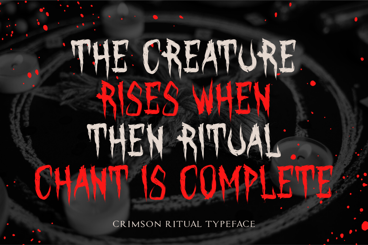 Crimson Ritual - Scary Font, a Font by PutraCetol Studio (Photo 3 of 5)