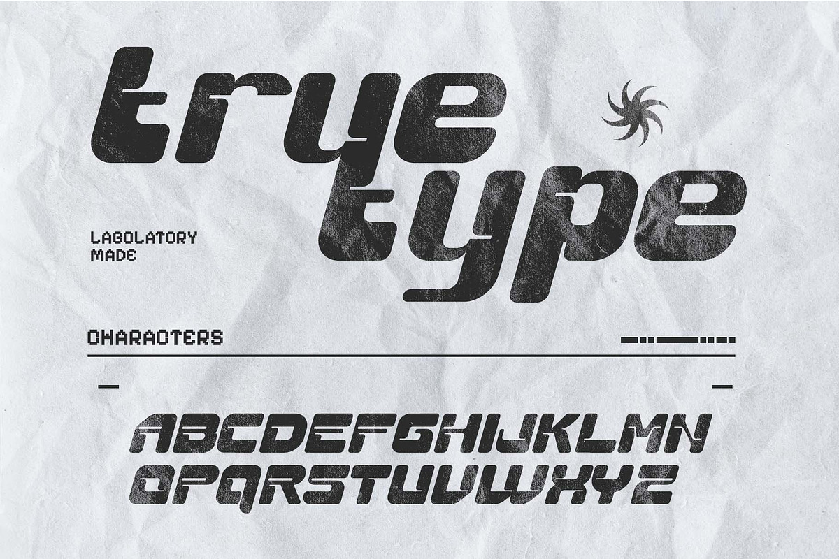 Flux Y2K Futuristic Display Typeface, a Sans Serif Font by Inviline.co (Photo 2 of 9)