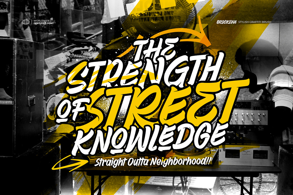 Brockline - Stylish Graffiti Brush, a Handwritten Font by ikiiko (Photo 3 of 7)