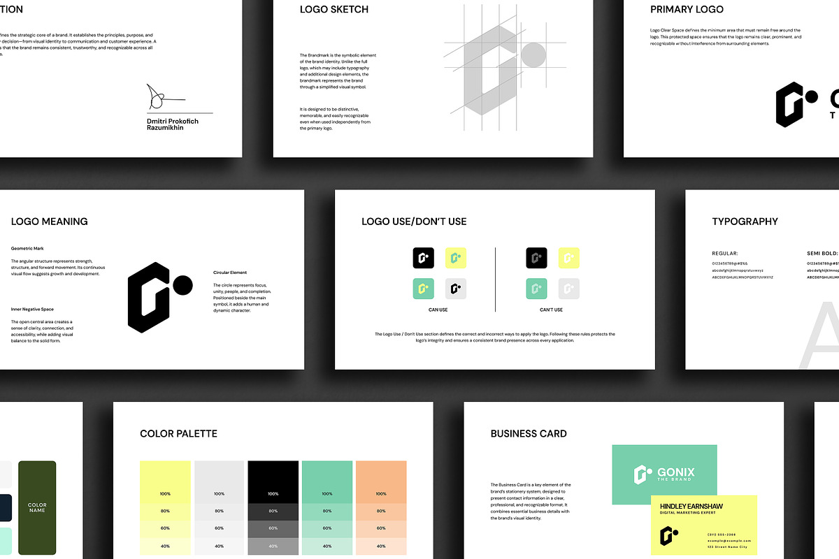 GONIX | Brand Guidelines Template, a Branding & Logo Template by Artisan Vibes (Photo 2 of 10)
