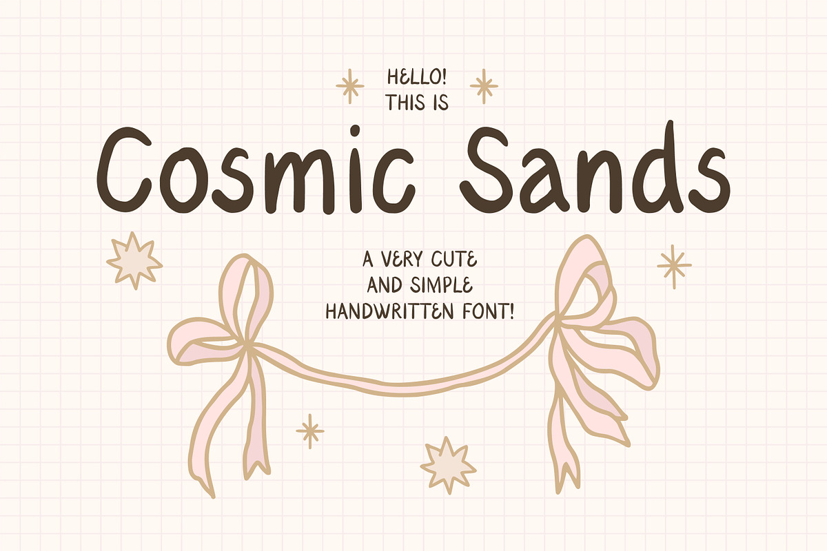 COSMIC SANDS - Handwritten Font!, a Handwritten Font by Artflorara (Photo 1 of 12)