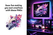 Dark Fantasy Crystal Creatures Set, an Animal Illustration by InkyQueenArt (Thumbnail 3 of 6)