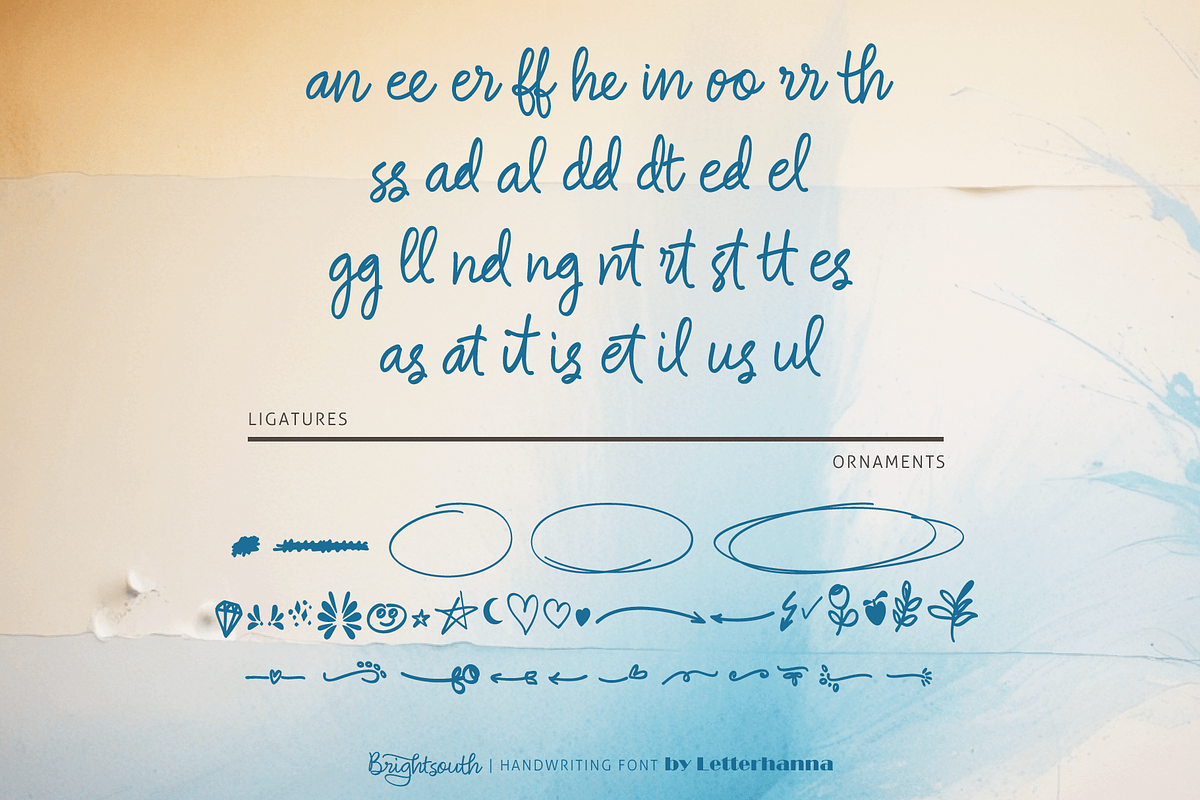 Brightsouth Font, a Handwritten Font by Letterhanna Studio (Photo 16 of 20)