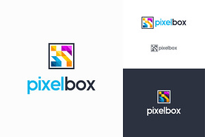 Set Of Pixel Box Logo Design Concept