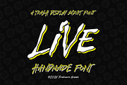 BG Live - a trash display font, a Script Font by Brainware Graphic (Thumbnail 1 of 5)