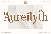 Aureilyth - Serif Typeface Font, a Serif Font by Rishsketch (Thumbnail 1 of 14)