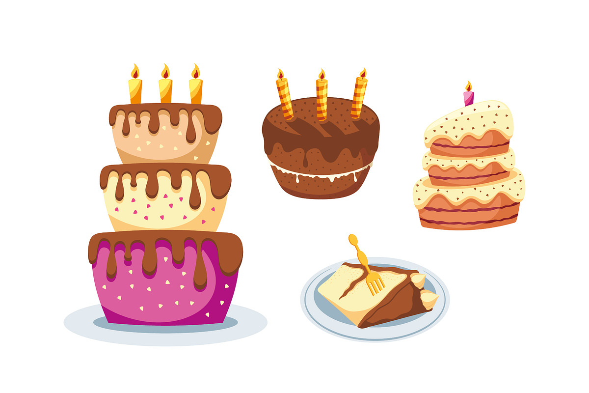 Birthday Cakes & Desserts Icon Set preview 2