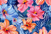 SUMMER FLOWERS SEAMLESS PATTERN, a Pattern Graphic by UniqueMe (Thumbnail 5 of 11)