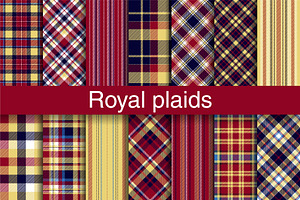 18 Royal Golden Plaid Patterns