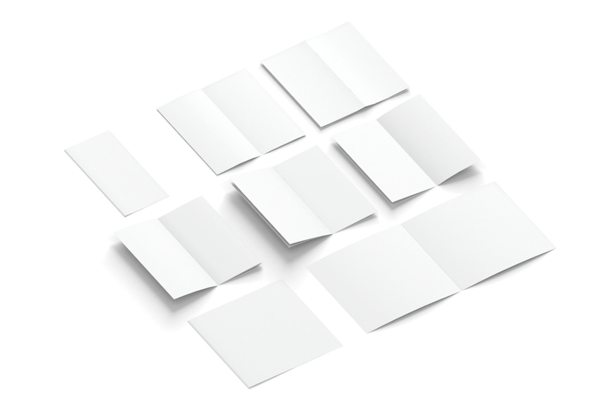 8 White Booklets Flyers 3D Model, an Object 3D Model by rebrandy (Photo 1 of 7)