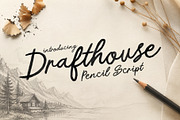 Drafthouse - Handdrawn Pencil Script, a Script Font by HipFonts (Thumbnail 1 of 13)