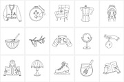Winter everyday line icon set, an Outline Icon by NatalieArtShop (Thumbnail 6 of 16)