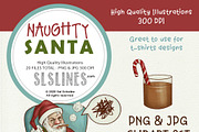 Naughty Santa Christmas Illustration, a Seasonal Illustration by SLS Lines (Thumbnail 8 of 8)