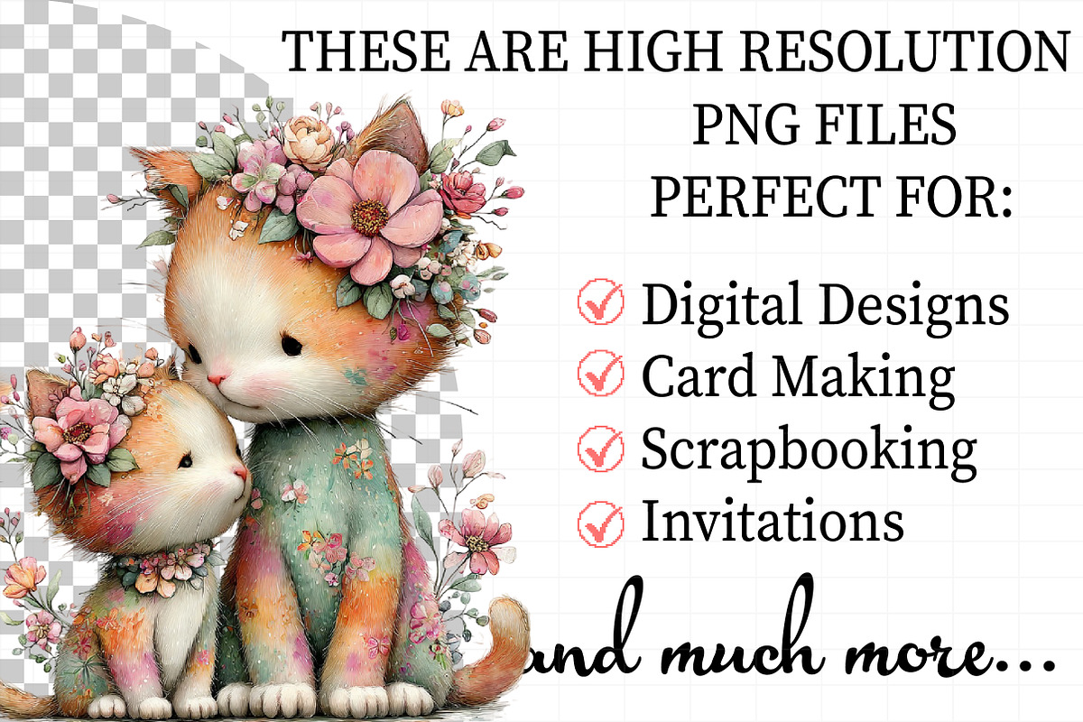 Whimsical Mother’s Day Cat Clipart, an Illustration by Daily.Designs (Photo 2 of 7)