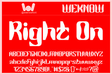 Right On font
