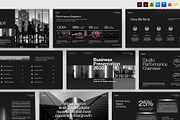 Dark Business Presentation Template, a Presentation Template by BrandPacks (Thumbnail 1 of 7)