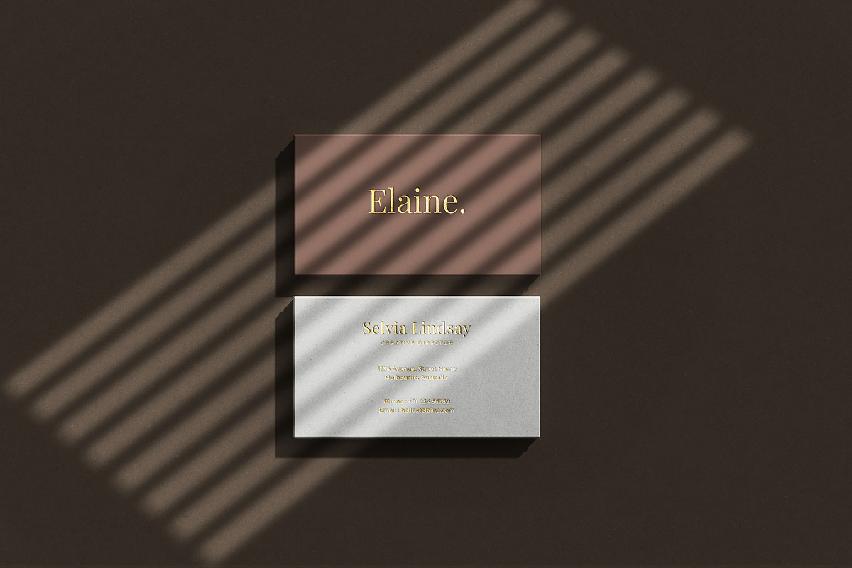 Elaine || Business Card Mockup, a Product Mockup by JafarNation (Photo 8 of 9)