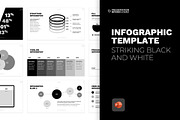 Striking B&W Infographic Template, a Presentation Template by PresentationDesignStudio (Thumbnail 1 of 6)