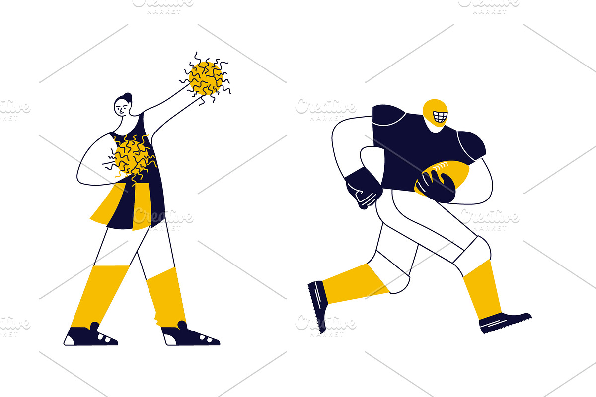 Competitive Sport Players Pack, an Illustration by Lucky Shop (Photo 6 of 12)