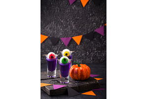 Halloween purple cocktail with eyes., a Food & Drink Photo by Yulia Furman