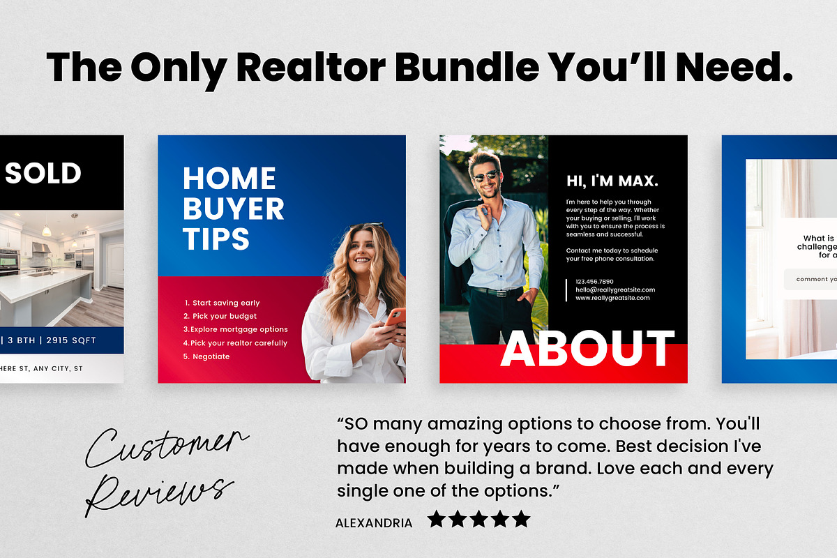 Realtor Instagram Canva Templates, a Social Media Template by Galaxybomb (Photo 6 of 10)