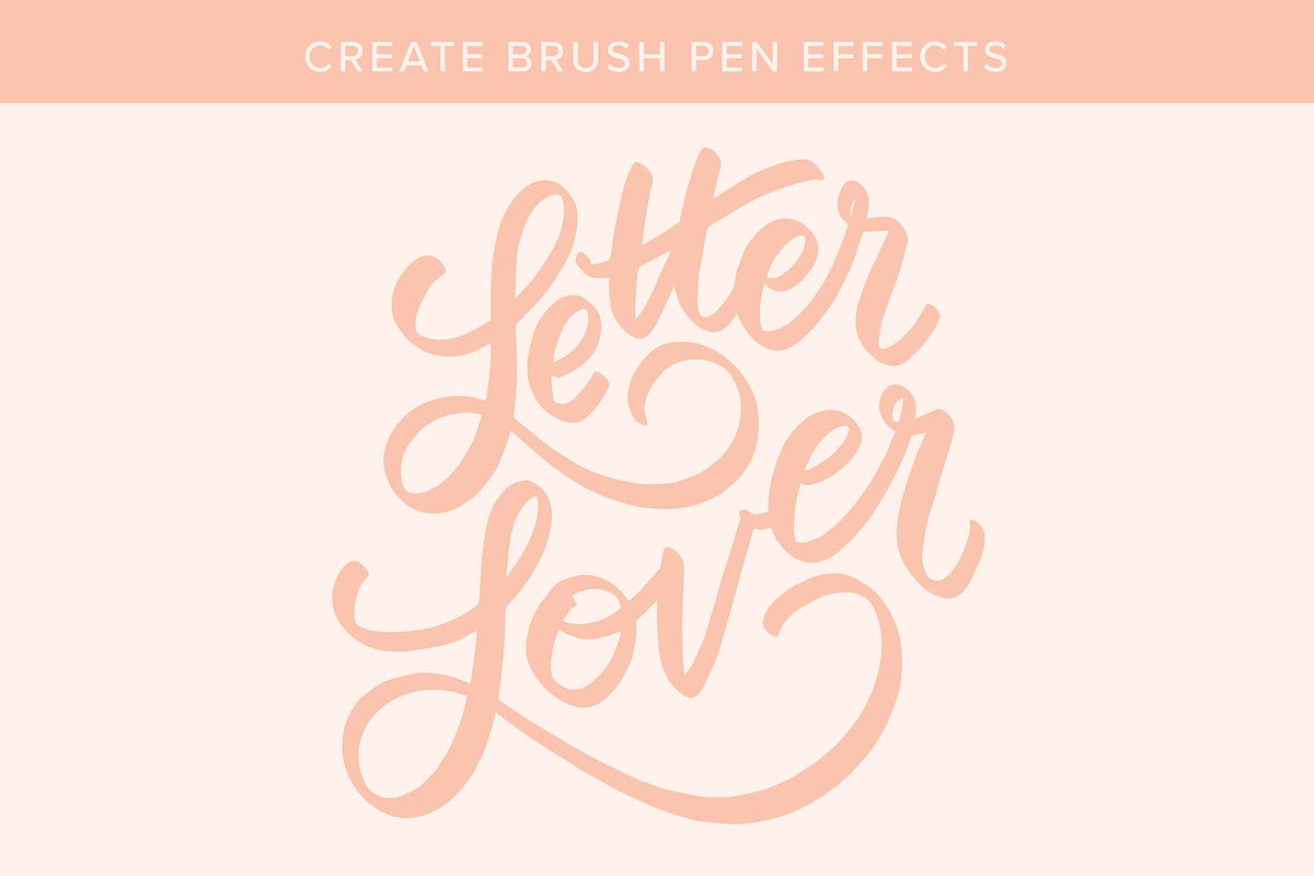iPad lettering brush for Procreate, a Brush Add-On by Sasha Hickson (Photo 3 of 5)