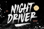 Night Driver Brush Font, a Handwritten Font by Burhan Afif (Thumbnail 1 of 7)