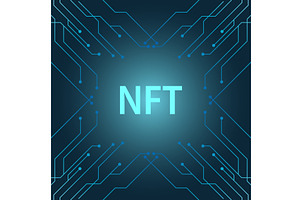 NFT banner of crypto art, a Technology Illustration by Vector Creator