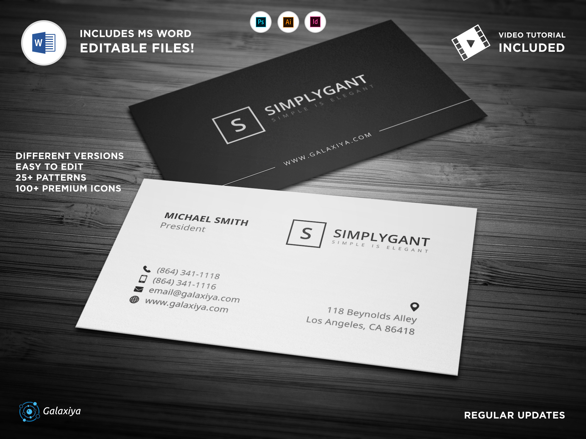 Simple Professional Business Cards | Stationery Templates ~ Creative Market