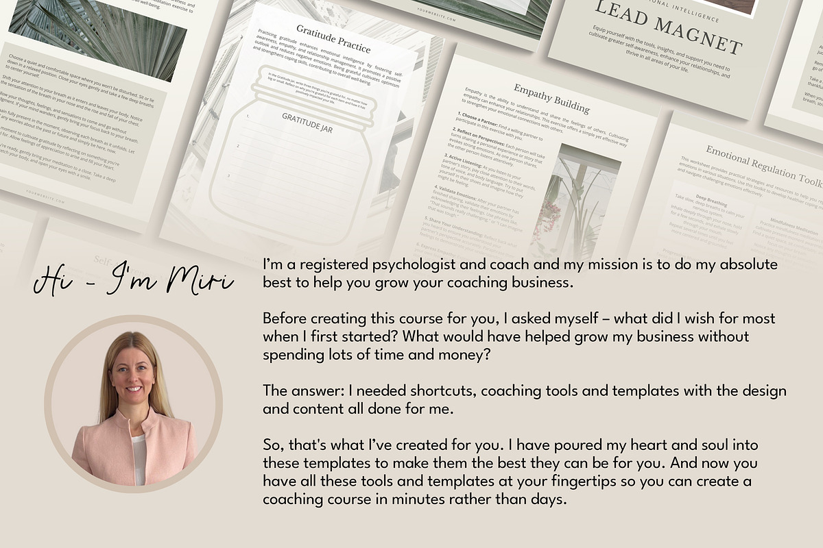 Emotional Intelligence Course Canva, a Templates & Theme by Miri Campbell (Photo 11 of 11)