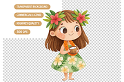 Watercolor Tropical Hawaii Clipart, an Illustration by TatiMockup (Thumbnail 6 of 6)
