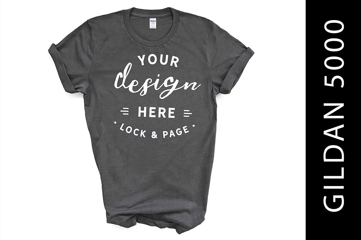 Gildan 5000 Mockup TShirt Bundle, a Shirt Mockup by lock and page (Photo 8 of 22)