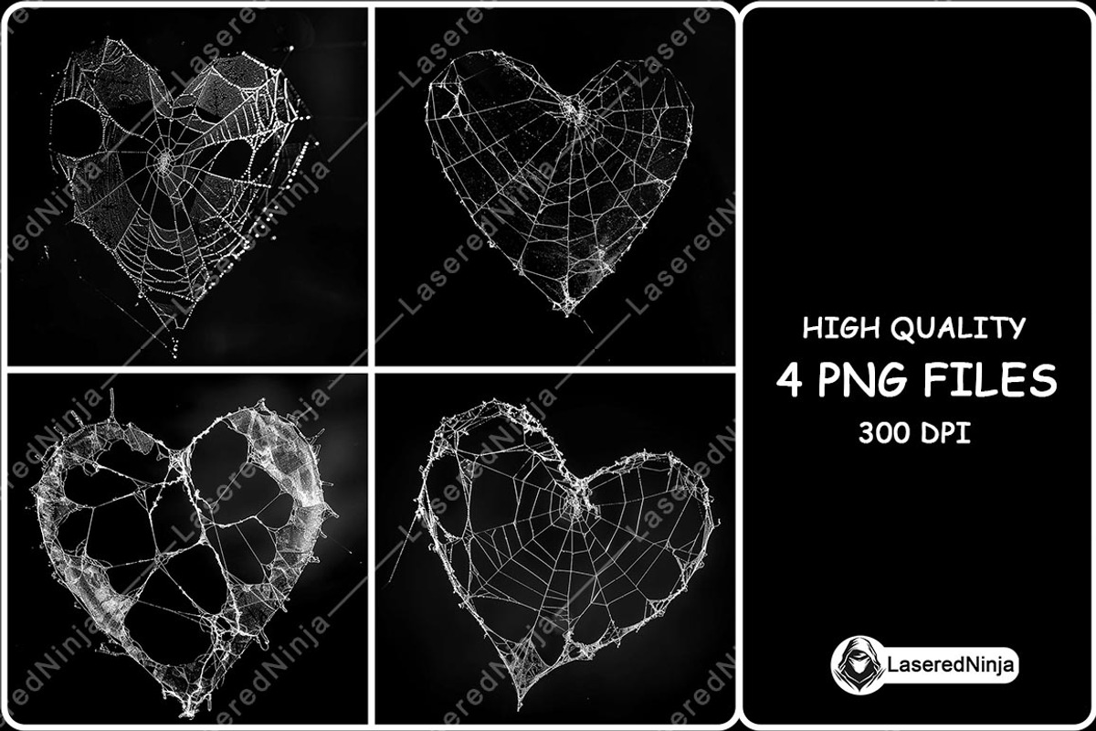 Heart-Shaped Spider Web Gothic Love, a Background Graphic by LaseredNinja (Photo 1 of 7)