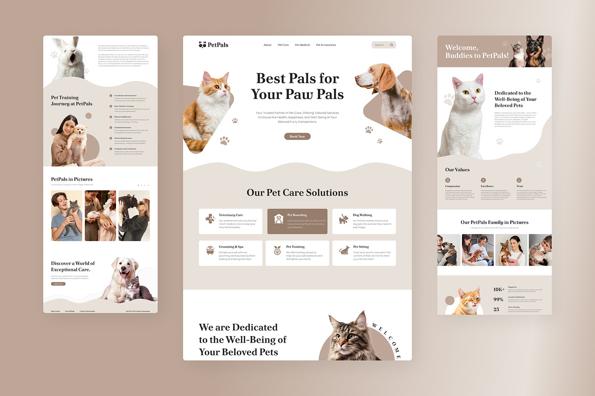 PetPals - Pet Care Website, an UI Kit Template by peterdraw (Photo 2 of 5)