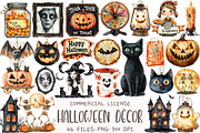 Vintage Halloween Décor Clipart, an Illustration by OK Design (Thumbnail 1 of 5)